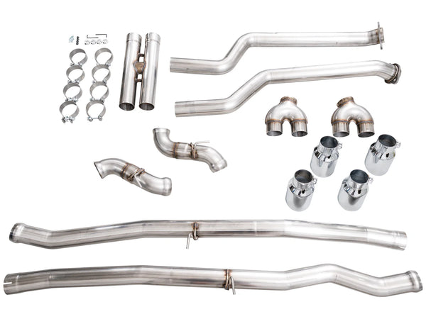 AWE BMW G90/G99 M5 Track Edition Catback Exhaust - Chrome Silver Tips