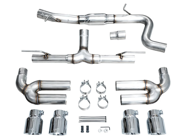 AWE 2022 + Audi 8Y S3 Track Edition Exhaust - Chrome Silver Tips