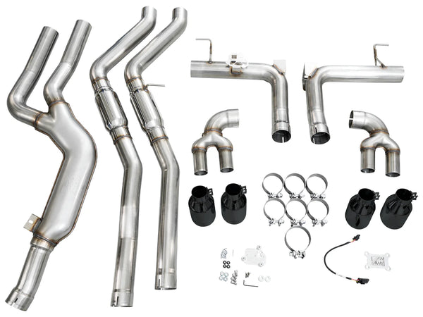 AWE Tuning 2022 - 2026 BMW M240i (G42) Track Edition Exhaust - Diamond Black Tips