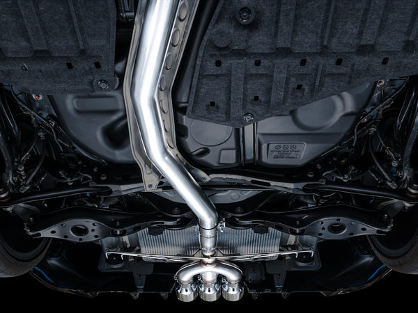AWE Tuning 2023 + Honda Civic Type R FL5 Track Edition Exhaust w/ Triple Chrome Silver Tips