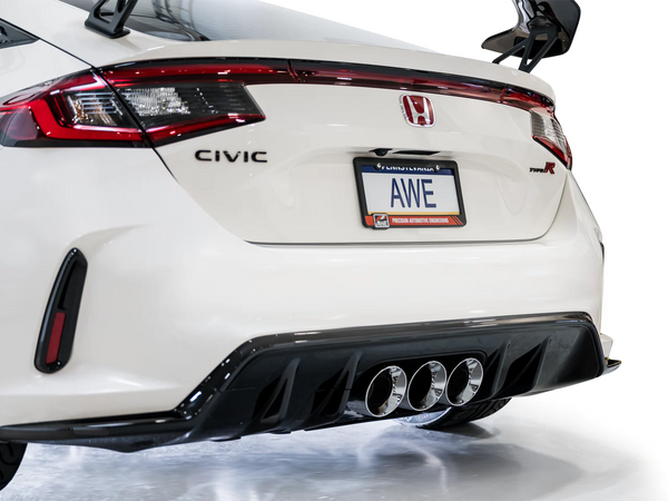 AWE Tuning 2023 + Honda Civic Type R FL5 Track Edition Exhaust w/ Triple Chrome Silver Tips