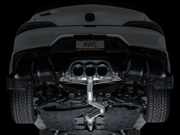 AWE Tuning 2024 + Acura Integra Type S DE5 FWD Track Edition Exhaust w/ Triple Chrome Silver Tips