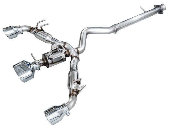 AWE 2023 + Toyota GR Corolla Track Edition Catback Exhaust - Chrome Silver Tips