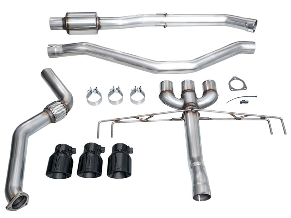 AWE Tuning 2024 + Acura Integra Type S DE5 FWD Track Edition Exhaust w/ Triple Diamond Black Tips