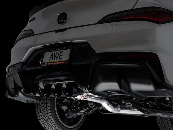 AWE Tuning 2024 + Acura Integra Type S DE5 FWD Track Edition Exhaust w/ Triple Diamond Black Tips