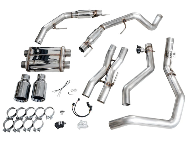 AWE Gen 3 2021 + Ford F-150 Raptor SwitchPath Exhaust - Chrome Silver Tips