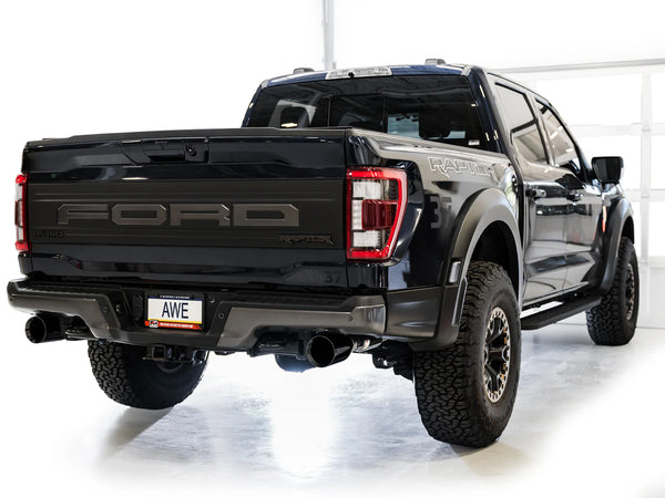 AWE Gen 3 Ford F-150 Raptor SwitchPath Exhaust - Diamond Black Tips