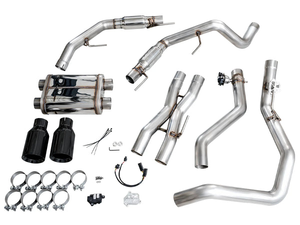 AWE Gen 3 Ford F-150 Raptor SwitchPath Exhaust - Diamond Black Tips