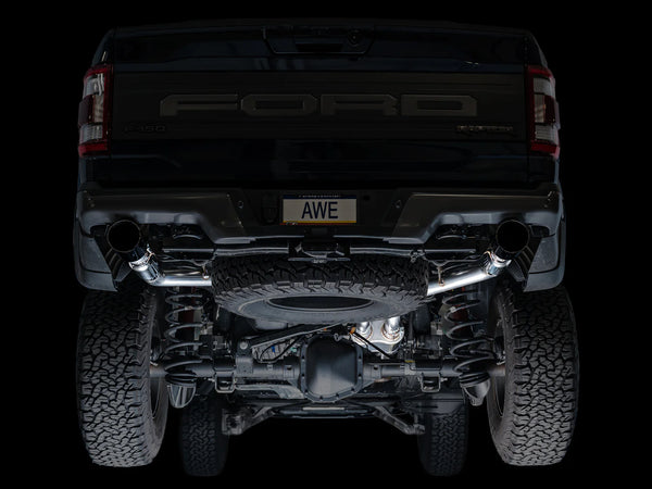AWE Gen 3 Ford F-150 Raptor SwitchPath Exhaust - Diamond Black Tips