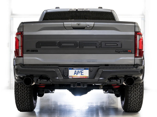 AWE Gen 3 Raptor F-150 R SwitchPath Exhaust - Diamond Black Tips