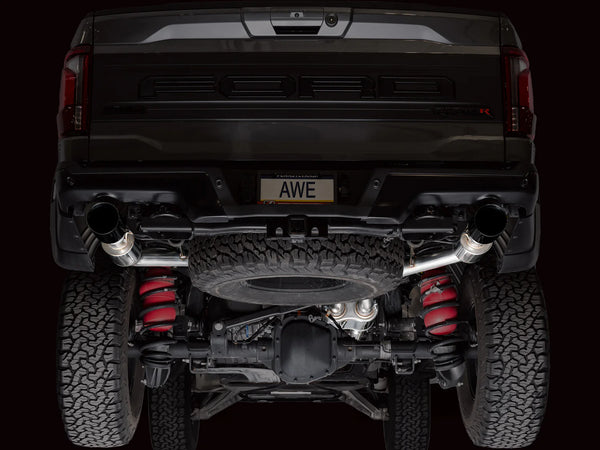 AWE Gen 3 Raptor F-150 R SwitchPath Exhaust - Diamond Black Tips
