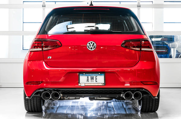 AWE Tuning 2018 - 2019 MK7.5 Golf R Track Edition Exhaust w/Chrome Silver Tips 102mm