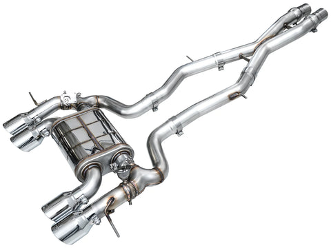 AWE Tuning 2023 + BMW G87 M2 SwitchPath Edition Exhaust - Chrome Silver Tips