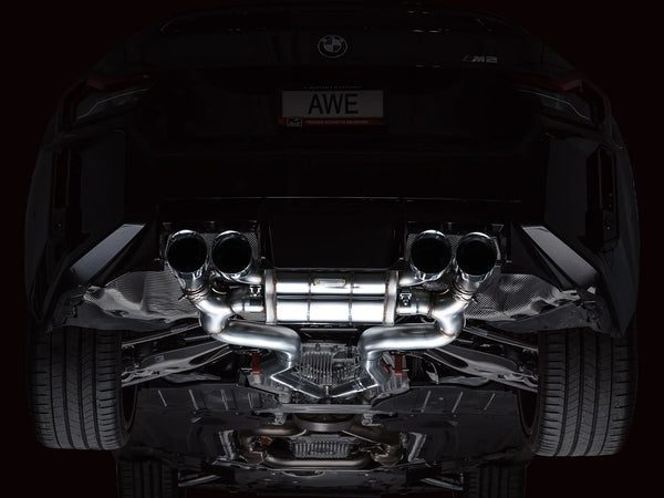 AWE Tuning 2023 + BMW G87 M2 SwitchPath Edition Exhaust - Chrome Silver Tips