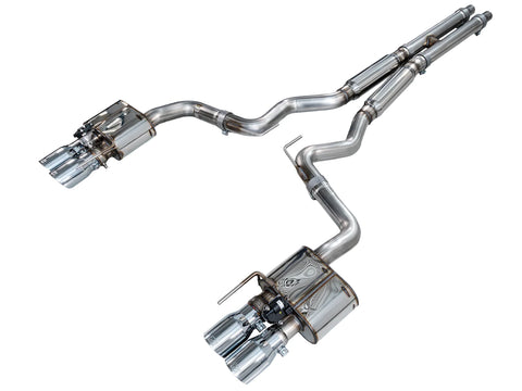 AWE 2018 - 2023 S550 Mustang GT SwitchPath Exhaust - Chrome Silver Tips