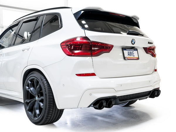AWE Tuning 2020 - 2025 BMW X3 M / X4 M / Comp (F97) AWD SwitchPath Axle-back Exhaust - Diamond Black Tips