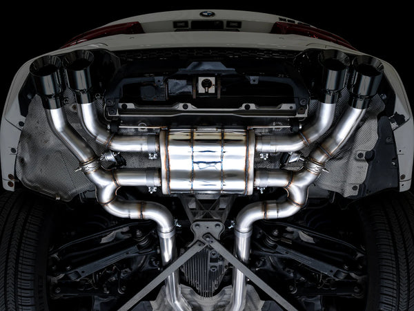 AWE Tuning 2020 - 2025 BMW X3 M / X4 M / Comp (F97) AWD SwitchPath Axle-back Exhaust - Diamond Black Tips