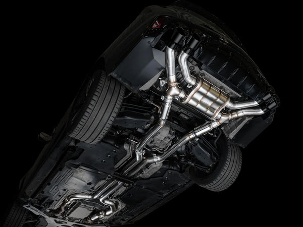 AWE Tuning 2021+ Cadillac CT4-V Blackwing SwitchPath Exhaust - Diamond Black Tips