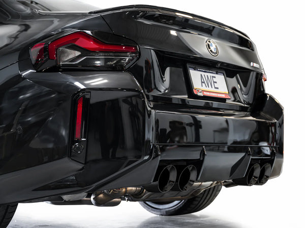 AWE Tuning 2023  + BMW G87 M2 SwitchPath Edition Exhaust - Diamond Black Tips