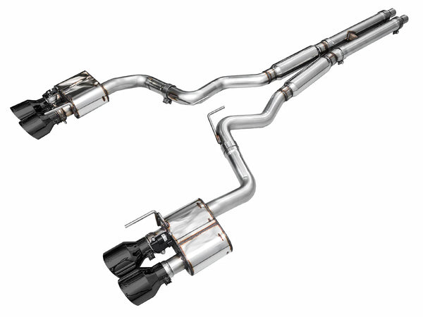 AWE Tuning 2021 - 2023  Ford Mustang Mach 1 SwitchPath Cat Back Exhaust w/ Quad Diamond Black Tips