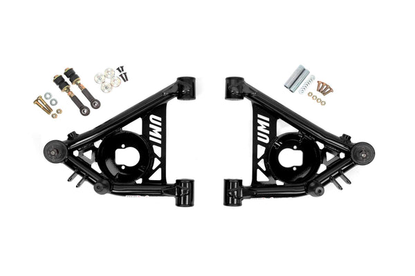 UMI Performance 82-92 F-Body 78-88 G-Body S10 Tubular Front Lower A-Arms Poly ( Black / Red )