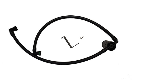 J&L 2024 + Ford Ranger Raptor 3.0L PCV Side Oil Separator - Black / Clear Anodized