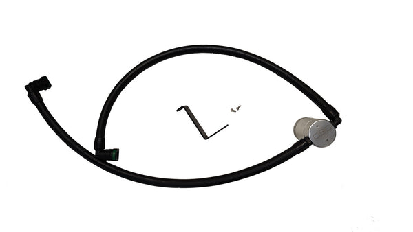 J&L 2024 + Ford Ranger Raptor 3.0L PCV Side Oil Separator - Black / Clear Anodized