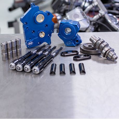 S&S Cycle Gear Drive 475G Cam Chest Kit with Black Pushrod Tubes for Water Cooled 2017 + Harley Davidson M8 Models