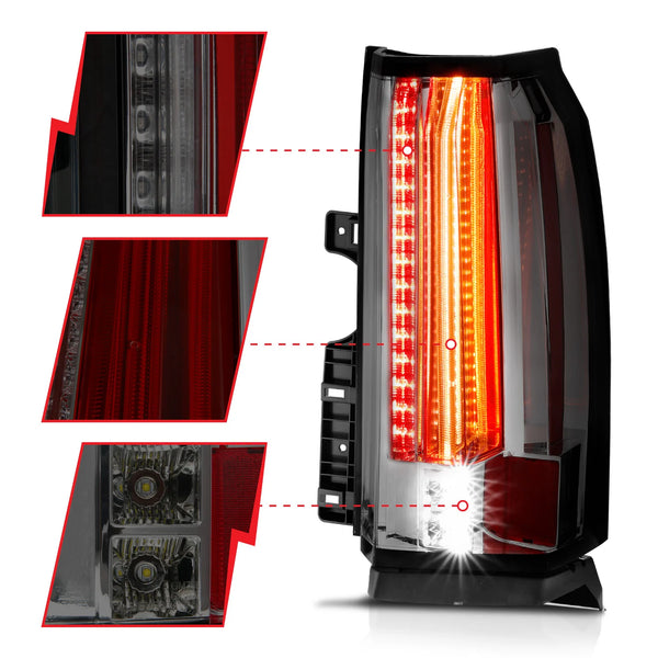 ANZO 2015-2020 Chevrolet Suburban/Tahoe LED Taillights Smoke