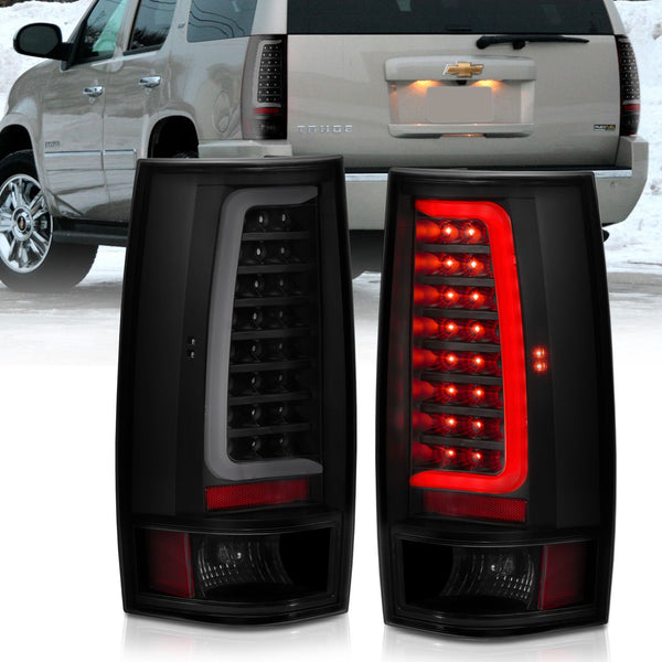 ANZO 2007-2014 Chevy Tahoe / Suburban / Yukon LED Taillight Plank Style Black w/Smoke Lens
