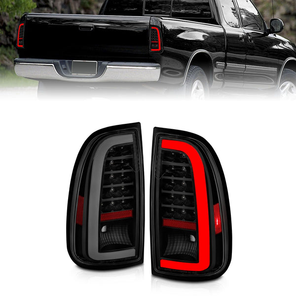 ANZO 2000 - 2006 Toyota Tundra (Std. Bed/Reg Cab/Access Cab) LED Taillights w/Light Bar Black Housing Smoke Lens