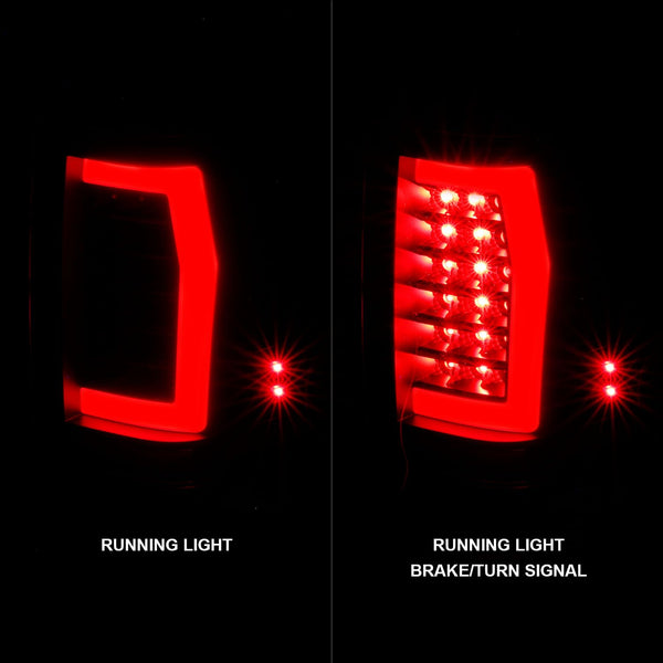 Anzo 2004 - 2015 Nissan Titan Full LED Tailights Black Housing Clear Lens