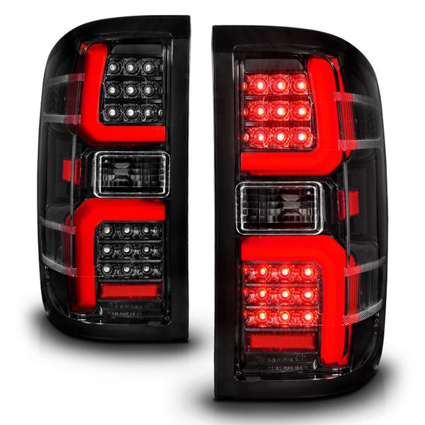 ANZO 2014 - 2018 Silverado 1500 2015 - 2019 Chevrolet Silverado / GMC Sierra 2500 HD/3500 HD LED Taillight w/ Sequential Black Housing/Clear Lens