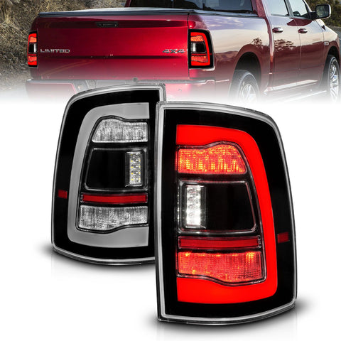 ANZO 2009 - 2018 Dodge Ram 1500 / 2500 / 3500 / 2019 + Ram Classic Sequential LED Taillights Black
