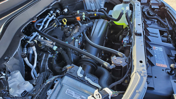 J&L 2025 + Ford Explorer 2.3L EcoBoost 3.0 PVC Side Oil Separator - Black / Clear Anodized