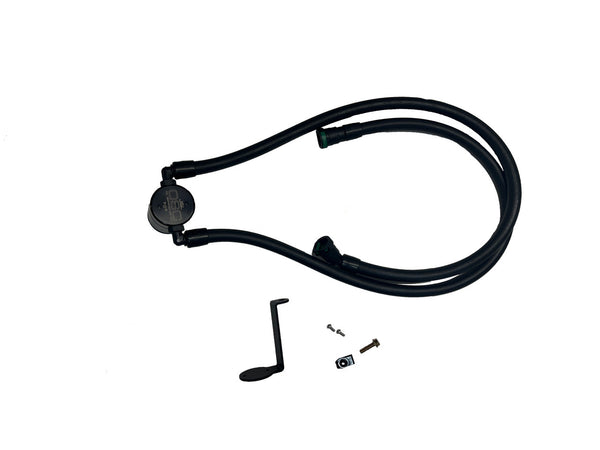 J&L 2025 + Ford Explorer 2.3L EcoBoost 3.0 PVC Side Oil Separator - Black / Clear Anodized