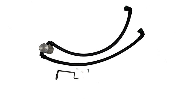 J&L 2023-2026 Chevrolet Corvette Z06 COUPE Oil Separator 3.0 PCV Side - Clear / Black Anodized