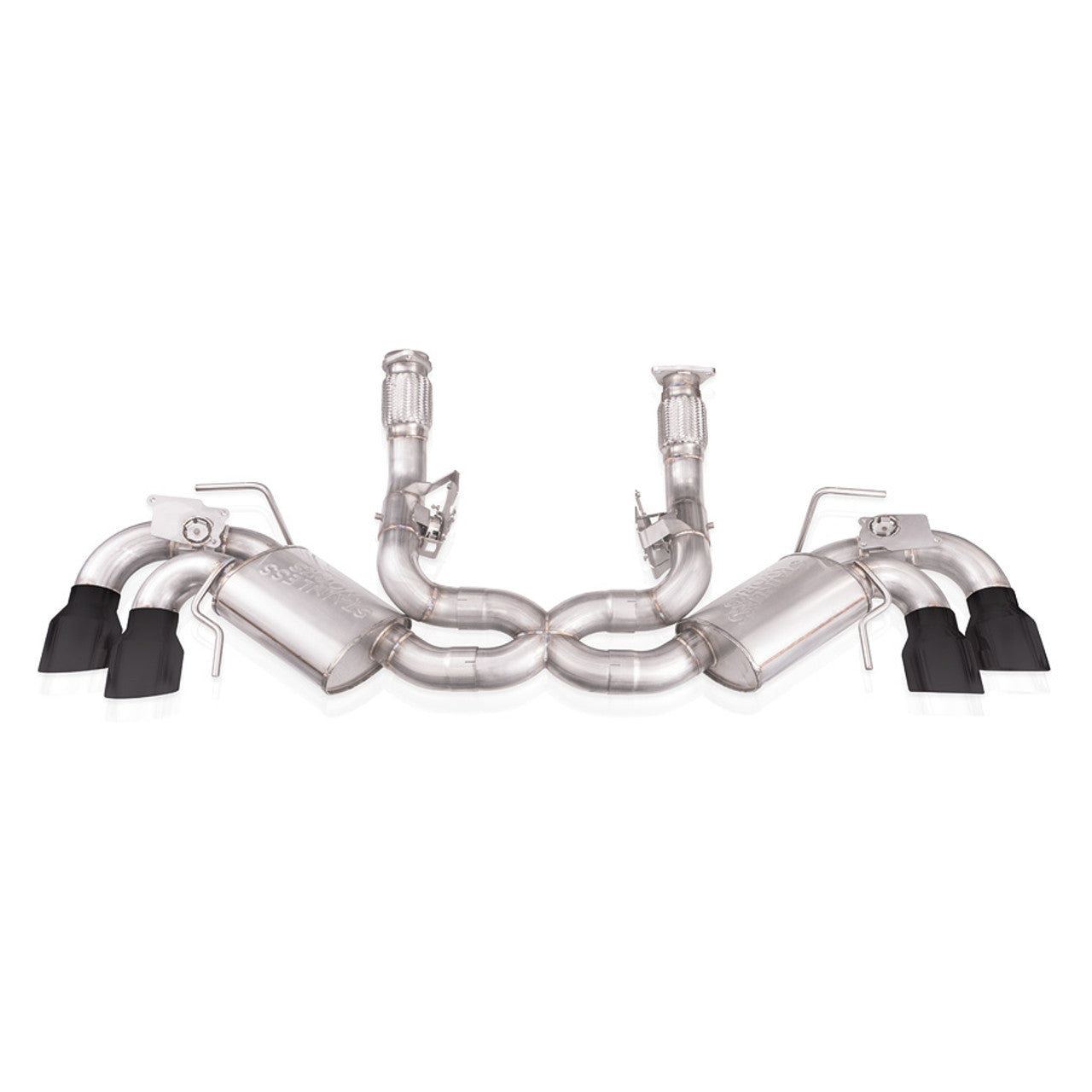 Stainless Works 2020  + Chevrolet Corvette C8 6.2L Legend Cat-Back Exhaust w/ Matte Black Tips