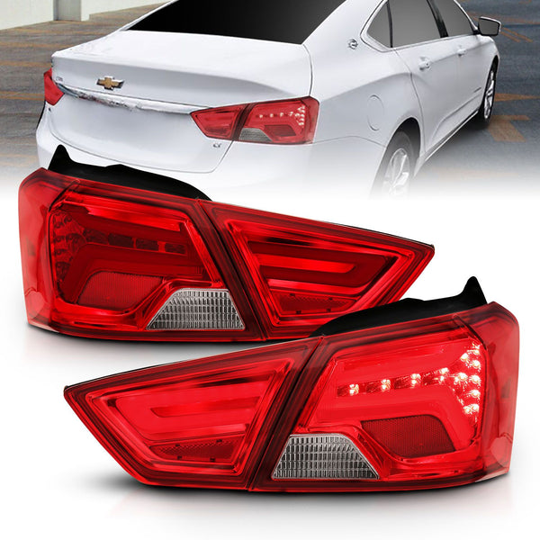 ANZO 2014 - 2018 Chevrolet Impala LED Taillights Red/Clear