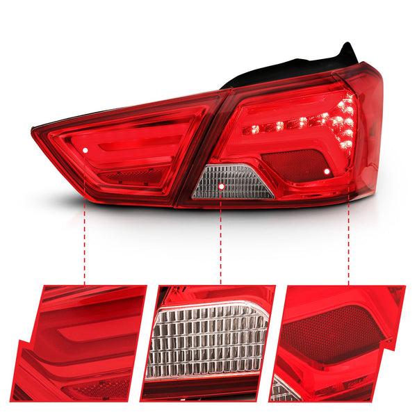 ANZO 2014 - 2018 Chevrolet Impala LED Taillights Red/Clear