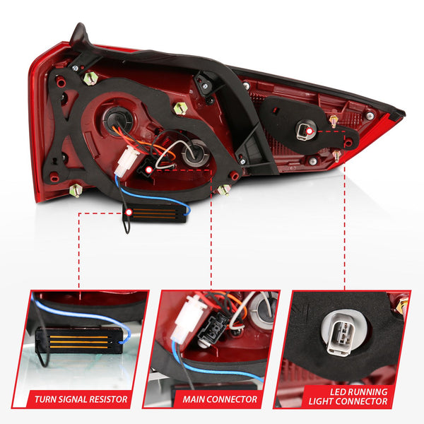 ANZO 2014 - 2018 Chevrolet Impala LED Taillights Red/Clear