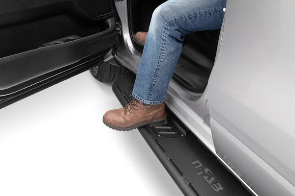 N-FAB 2007 - 2021 Toyota Tundra Crew Crab Roan Running Boards - Textured Black