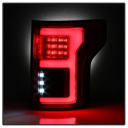 Spyder 2015 - 2017 Ford F-150 LED Tail Lights (w/Blind Spot) - Red Clear (ALT-YD-FF15015BS-LBLED-RC)