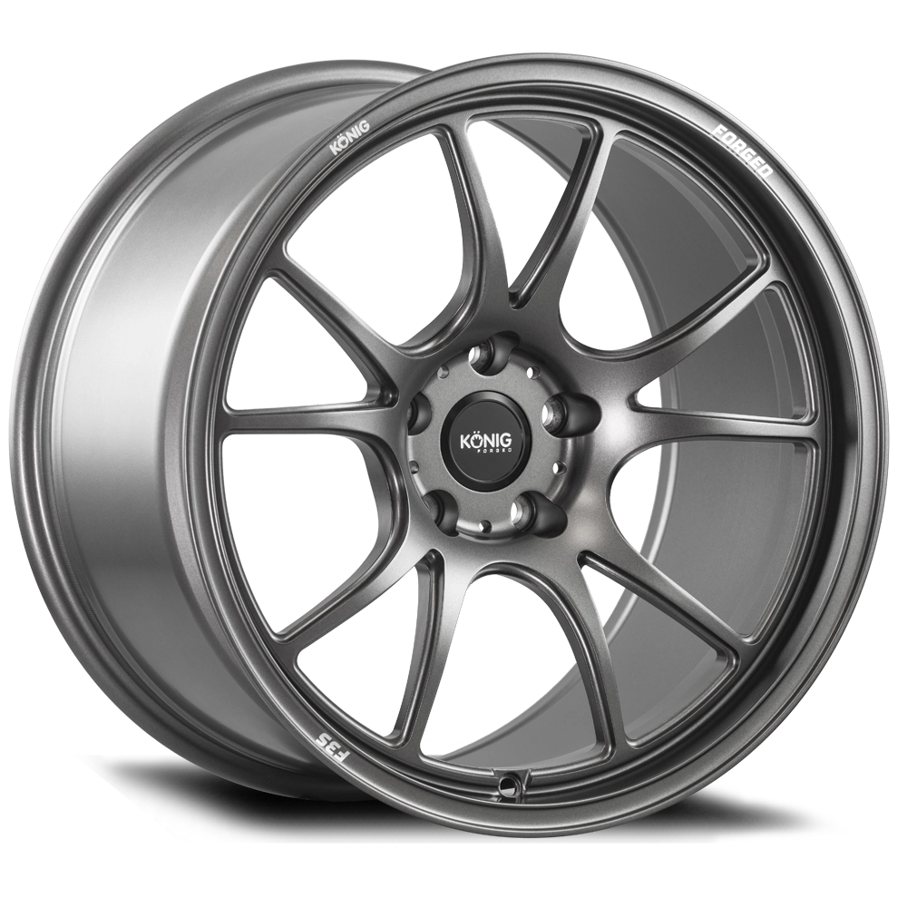 Konig Forged F3S 18X8.5 5X114.3 ET35 Satin Charcoal Knurled Bead