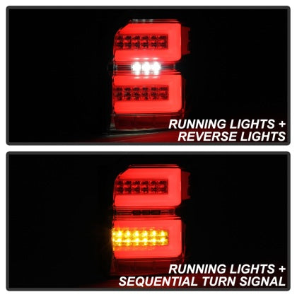 Spyder Toyota 4Runner 2010 - 2023 LED Tail Lights - Sequential Turn Signal - Chrome ALT-YD-T4R10-SEQ-C