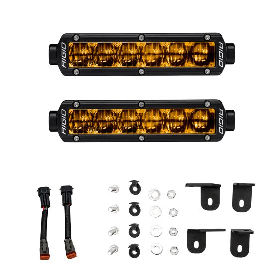 Rigid Industries 2022+ Toyota Tundra / 2023+ Sequoia / 2024 + Tacoma / 2025 + 4Runenr  6in SR-Series Selective Yellow Fog Light Kit