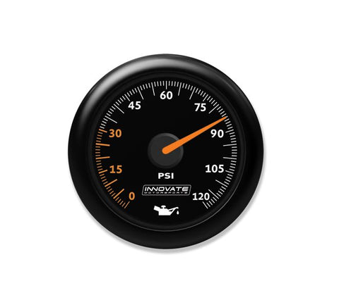 Innovate MTX Analog Oil Pressure Gauge 0-120psi - Black Dial