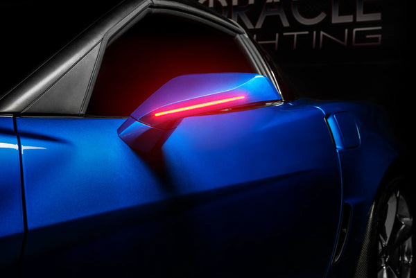 Oracle 2005 - 2013 Chevrolet Corvette C6 Concept Side Mirrors - Black (GBA)
