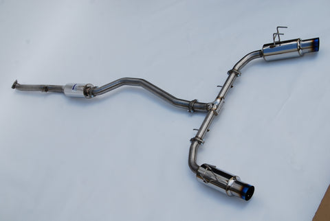 Invidia 2022+ Honda Civic Si (1.5T) 70mm N1 Cat Back Exhaust - Stainless / Burnt TI Tips