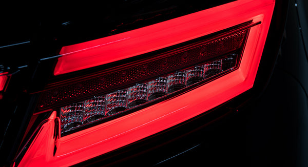 Intec Sequential LED 4pc Taillights w/Center Bar (Clear lens/Black Base/Red Bar) - 2022 + GR86 / BRZ